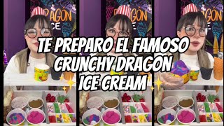 VERSIÓN COMPLETA  ASMR  Te preparo el mejor helado el famoso ✨Crunchy Dragón Ice Cream✨ [upl. by Otina]