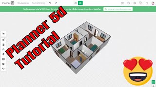 Planner 5d Tutorial  Planta de Casa com 3 Quartos [upl. by Rodmun]