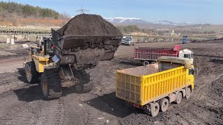 Caterpillar 992G Wheel Loader Loading Coal On Trucks  SotiriadisLabrianidis Mining Works [upl. by Ecyned]