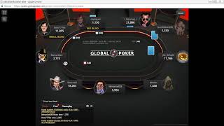 Global Poker Daily 500 Bonanza Freeroll  Deep Run [upl. by Eikram636]