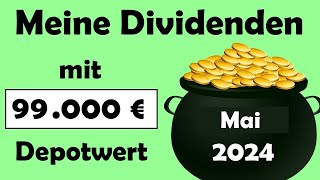 So viel Dividende zahlt mein 99000 € Depot im Mai 2024  Dividendenstrategie [upl. by Aeslek24]