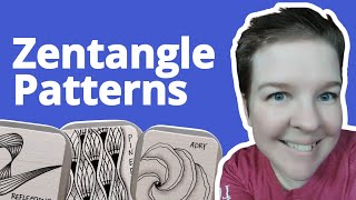 9 Easy Zentangle Patterns for Beginners  Freeform 1 [upl. by Tomkin]