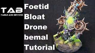 Foetid Bloat Drone bemalen Base gestaltung  Airbrush  paint Tutorial  Warhammer40k Tab [upl. by Nunnery]