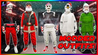 NEW GTA 5 HOW TO GET MULTIPLE XMAS MODDED OUTFITS COLORED JOGGERS AFTER PATCH 168  GTA Online [upl. by Ellynad833]