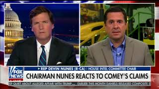 DEVIN NUNES FULL ONEONONE INTERVIEW WITH TUCKER CARLSON 4302018 [upl. by Harmony]