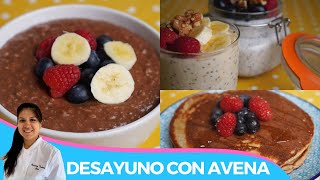 3 FORMAS DE PREPARAR AVENA PARA EL DESAYUNO  RAPIDO Y SALUDABLE [upl. by Aikas]