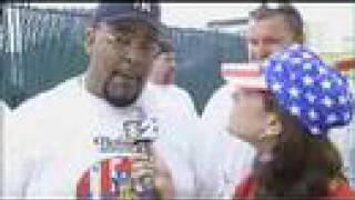 Coney Island Hot Dog Eating Contest 2001 Amy Stone WCBS [upl. by Otxis374]