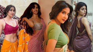 hot girls in saree🥵saree girls  saree reels  new reel video  Indian saree girls [upl. by Aiuqat]