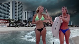 Hurricane Helene Clearwater Beach Florida 4K Live Cam Tampa Bay [upl. by Aisatsan135]