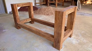 Bancada Profissional de Marceneiro Estrutura Brutal 2  Traditional Woodworking Bench [upl. by Einneb]