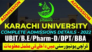 Karachi University Admissions 2022 Full Details [upl. by Schoenfelder]