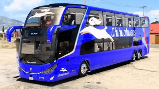 Autobús Chihuahuenses Marcopolo Paradiso G7 MP 180MX doble piso Montañas y curvas México ATS [upl. by Norb]