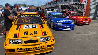 Historic GP AT TAUPO Motorsport Park a twisty racetrack in New Zealand display and pit walk round [upl. by Rolo15]