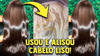 USOU E ALISOU LISO ESCORRIDO EM CASA CABELO LISO [upl. by Sualohcin]