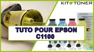 Instructions pour la recharge compatible des toners Epson Aculaser C1100CX11NF [upl. by Valeria989]