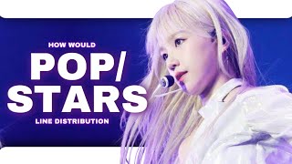 How would IZONE Sing POPSTARS  KDA  LINE DISTRIBUTION [upl. by Mide]