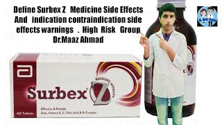 Tablet Surbex z Uses side effects and Contraindication in Pashto by Dr Mustaqeem [upl. by Artened]