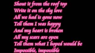 Impossible Shontelle lyrics [upl. by Boniface]