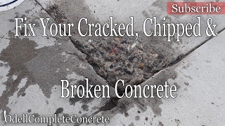 How to fix or repair Chipped Cracked or Broken concrete [upl. by Lyrad922]