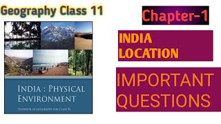 class 11th Geography chapter 1 India location important questions [upl. by Hak]