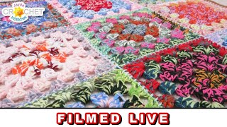 Double Strand Granny Square  InStitches Family Live Tutorial 3  April 12 2019 [upl. by Rao]