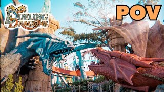 POV Dueling DragonsDragon Challenge Roller Coaster  Islands of Adventure RIP 😪 [upl. by Aitahs]