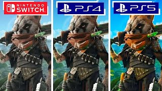 Biomutant Nintendo Switch vs PS5 vs PS4 Graphics Comparison [upl. by Apurk769]