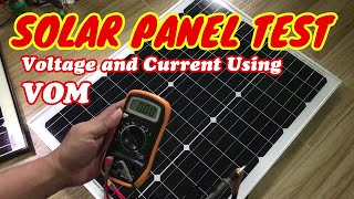 SOLAR PANEL TEST USING A MULTI METER [upl. by Esiuqram]