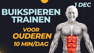 10 MIN BUIKSPIEREN trainen voor OUDEREN [upl. by Llerroj375]