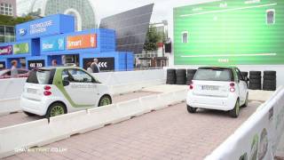 Smart Fortwo Electric Drive EV playing Pong [upl. by Ailsun]