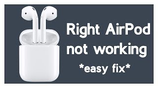 Right AirPod Not WorkingConnection FIX [upl. by Vernice]