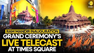 Ram Mandir consecration Grand Ayodhya ceremony to be livestreamed at Times Square  WION Originals [upl. by Mercado]