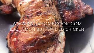 PERFECT BBQ Lemon Chicken Butterflied with rosemary and garlic  The BEST way to cook Chicken [upl. by Ahseiyt291]