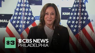 Vice President Kamala Harris visits campaign staff in Wilmington Delaware after Biden endorsement [upl. by Anomar]