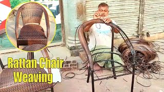 Rattan Chair Weaving and Restoration  Chair Restoration [upl. by Annala430]