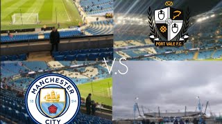 8000 VALE FANS GO MENTAL amp CHAMPIONS CRUISE TO R4  Man city vs port vale vlog [upl. by Josephina]