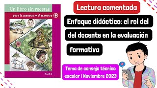 ENFOQUE DIDÁCTICO EL ROL DOCENTE EN LA EVALUACIÓN FORMATIVA [upl. by Oringas]