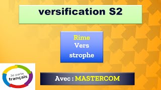 Poésie Versification s2 Rimes strophe Vers [upl. by Akinert]