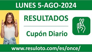 Resultado del sorteo Cupon Diario del lunes 5 de agosto de 2024 [upl. by Ahsikcin746]