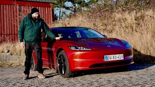 Første tur Vildt hvad 340000 kr giver i faceliftet Tesla Model 3 [upl. by Eilsek]