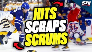 13 Minutes Of Hits Scraps and Scrums  202324 NHL Highlights [upl. by Rollin]