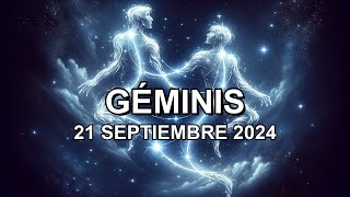 Horóscopo de hoy ♊︎ GÉMINIS  21 Septiembre 2024 géminishoroscopo [upl. by Atsirt]