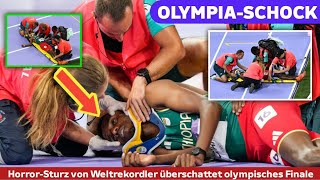 Girma bleibt bewusstlos liegen  HorrorSturz von Weltrekordler überschattet olympisches Finale [upl. by Carmela]