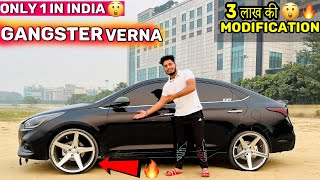 Gangster Black Hyundai verna❤️ को क्या बना दिया ये Green Chameleon Wrap😱😱 3 लाख की Modification [upl. by Colinson]