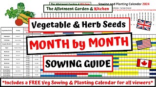 Your Month by Month Veggie Sowing Calendar Unveiled Useful for all Growing Zones amp Climates 134 [upl. by Hgiellek]