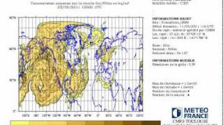 Fukushima Daiichi nuclear world desaster dispersion [upl. by Anile770]