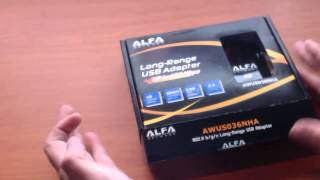 ALFA Networks AWUS036NHA BGN Wifi Adapter Unboxing [upl. by Gnouc372]