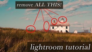 How To Remove People or Objects in Lightroom Spot Removal in Adobe Lightroom [upl. by Nodyarb]