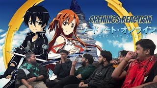 BEST OPENINGS  Reacting To Sword Art Online Openings  TMC [upl. by Atiekan]