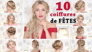 10 COIFFURES de SOIREE chic MARIAGE RENTREE SCOLAIRE ★ Tuto facile cheveux long mi long court [upl. by Ettennor]